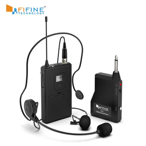 Fifine 20-Channel UHF1/4 Inch Output lavalier microphone headset microphone K037B