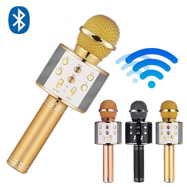 Wireless Microphone Universal Karaoke Mic Bluetooth Stand Radio Artifact KTV Singing Mobile Phonerecording Studio Free Delivery