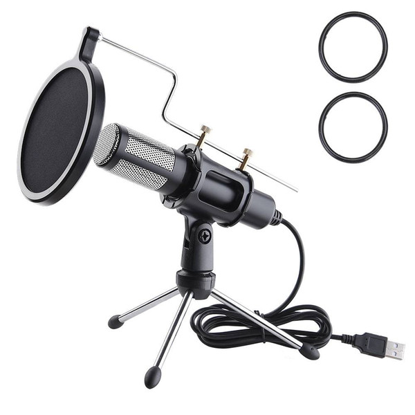 USB Microphone with Tripod Stand for Game Chat Studio Audio Recording Laptop