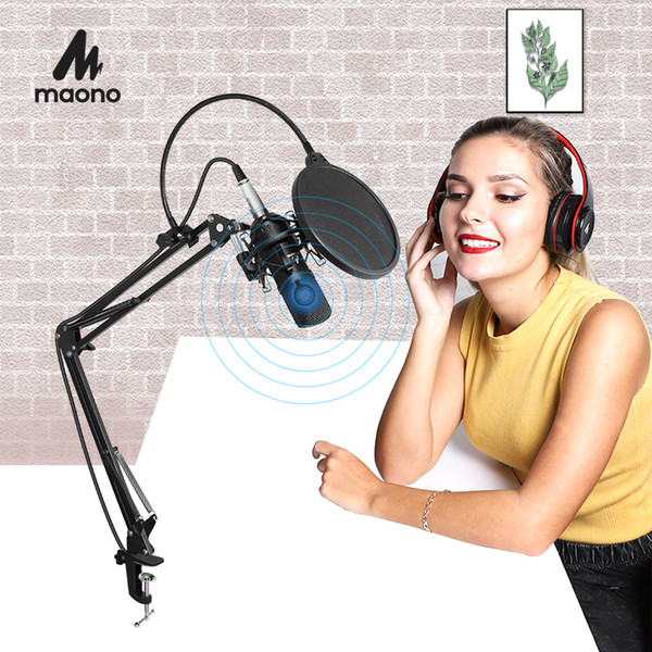 MAONO AU-A03 Professional Studio Microphone Kit Condenser Cardioid Microfono Podcast Mic for Gaming Karaoke YouTube Recording T191021