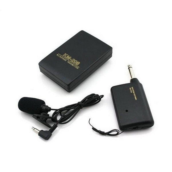 50set practical Wireless FM Transmitter Receiver KM-208 Lapel Clip On Microphone Mic System Set for Wedding Meeting