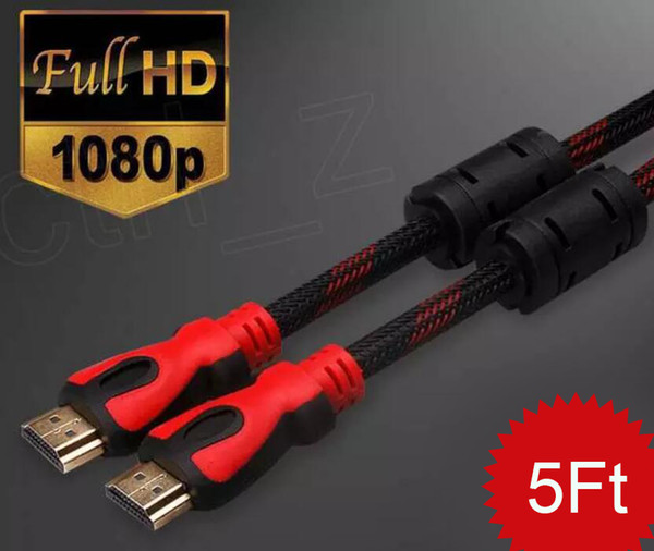 1.4V 5FT HDMI Cable with Ethernet Male to Male Cable 1.4V 3D 1080P 4K*2K HDMI Cable 1.5M