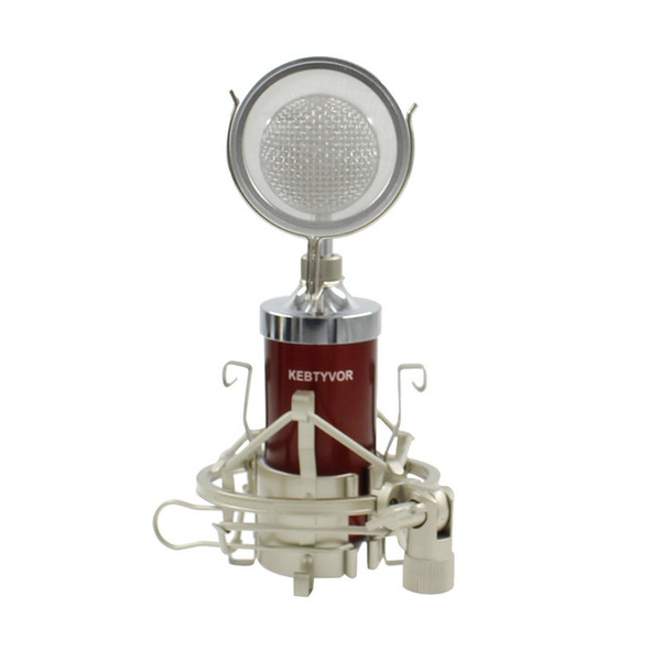 Professional BM-8000 Wired Recording Condenser Microphone with 3.5mm Plug Shock Mount For Computer