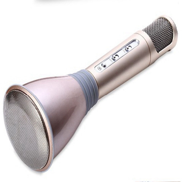 2016Newest K068 Wireless bluetooth Microphone with Mic Speaker Condenser Mini Karaoke Player KTV Singing Record for samsung Iphone DHL FREE