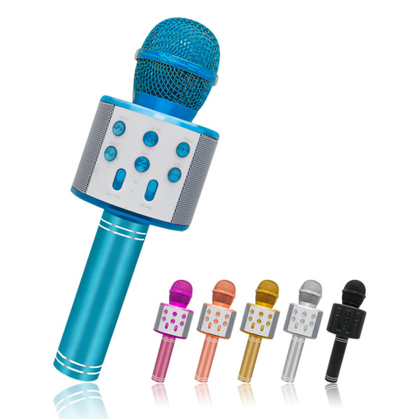 Hot sell wireless microphone handheld karaoke with BT speakers WS858 for all mobile phone