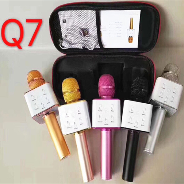 Q7 Handheld Microphone Wireless KTV With Speaker Mic Microfono Handheld For iphone Smartphone Portable Karaoke Player