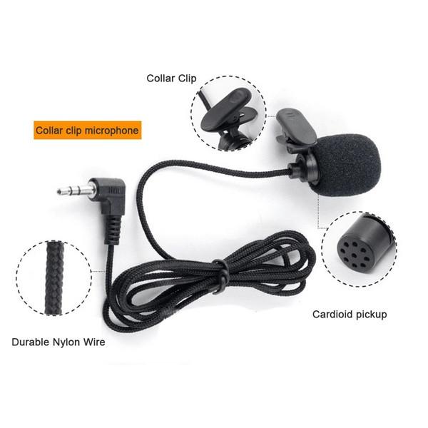 Mini Portable Clip-on Lavalier Microphone 3.5mm Jack Wired Condenser Microphone for Smart Phone Computer Laptop