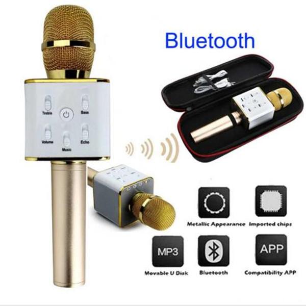 Q7 Handheld Microphone Bluetooth Wireless Magic KTV With Speaker Mic Handheld Loudspeaker Portable Karaoke Player For Smartphone