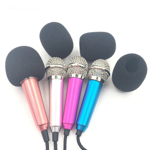 Handheld Mic Portable Mini 3.5mm Stereo Studio Speech Mic Audio Microphone For Smart mobile Phone