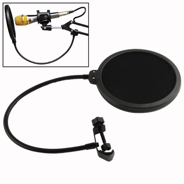 Double Layer Studio Microphone Mic Wind Screen Pop Filter/ Swivel Mount / Mask Shied For Speaking Recording