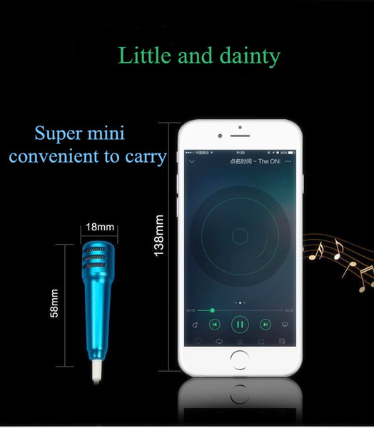 Hot Sale Mobile Phone Microphone With Earphones Portable Mini Microphones Condenser Mic & Headphones For iphone 7 7plus Samsung s7 Huawei