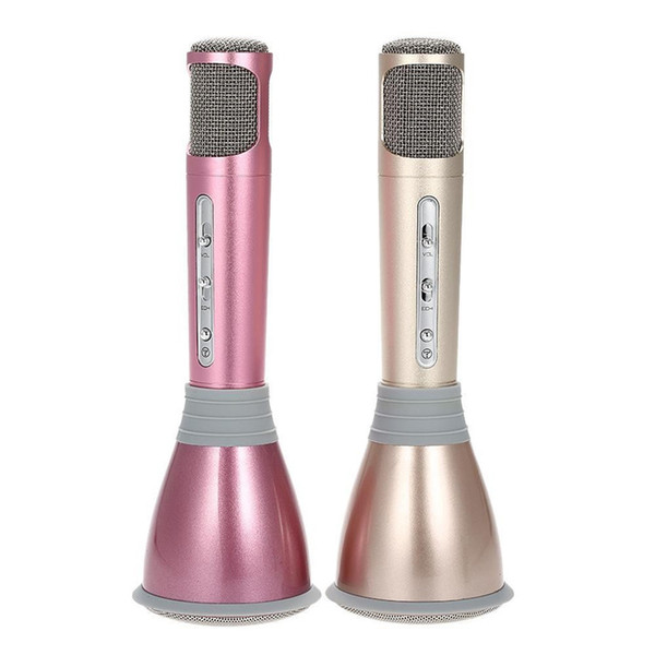 Newest K068 Bluetooth Wireless Microphone With Mic Speaker Condenser Mini Karaoke Player KTV Singing Record DHL Free