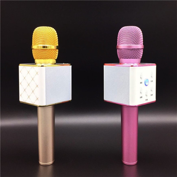 Q7 Portable Wireless Karaoke Microphone Handheld Condenser Microphone with Speaker for for iPhone/iPad/iPod/ Samsung Sony HTC Lumia