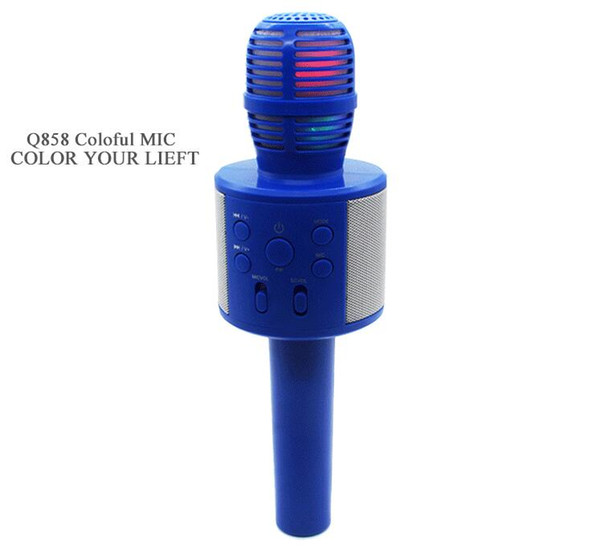 Wireless Karaoke Q858 Bluetooth KTV HIFI Speaker Singing Record meeting Microphone Speaker Echo Mixer Condenser with Mic