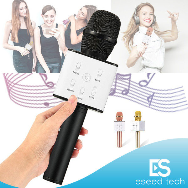 Q7 Handheld Microphone Bluetooth Wireless Magic KTV With Speaker Mic Handheld Loudspeaker Portable Karaoke Player For Smartphone