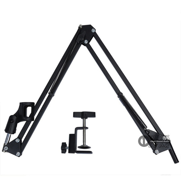 Broadcast Studio Microphone Stand Desktop Mic Holder Clamp Mike Boom Shock Mount Windscreen Suporte For Compuer PC Laptop Mixer Audio