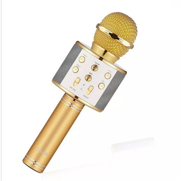 WS858 Bluetooth wireless Microphone HIFI Speaker Condenser Magic Karaoke Player MIC Speaker Record Music For Android