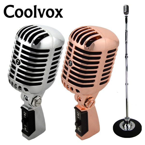 Professional Wired Vintage Classic Microphone Good Quality Dynamic Moving Coil Mike Deluxe Metal Vocal Old Style Ktv Mic Z6 mike