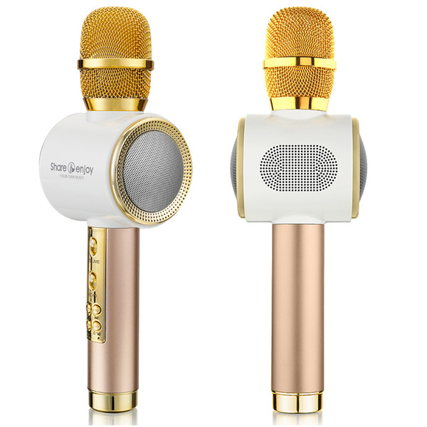 Q911 Mini Bluetooth Karaoke Player Wireless Condenser Microphone Dual Speakers Singing Record for iOS Android Phones Computers