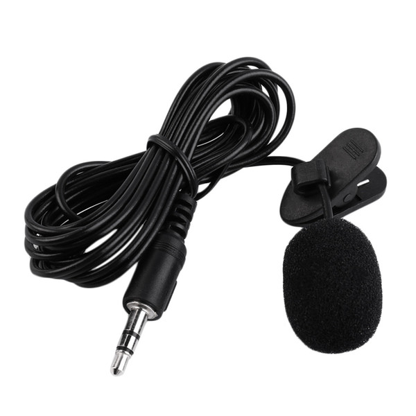 Portable External 3.5mm Hands-Free Mini Wired Collar Clip Lapel Lavalier Microphone For PC Laptop Lound Speaker