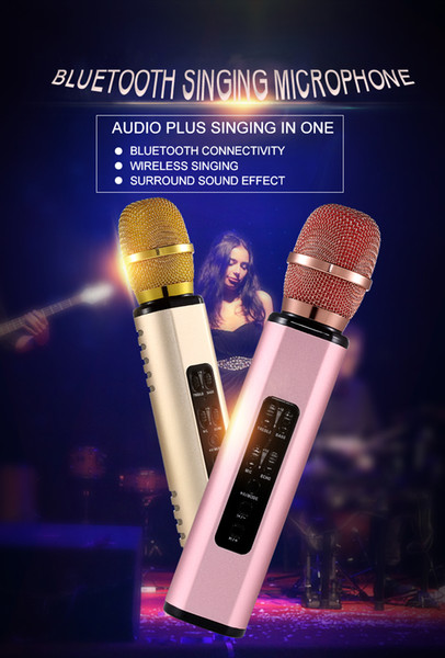 New K6 Bluetooth Singing Microphone Audio plus singing in one