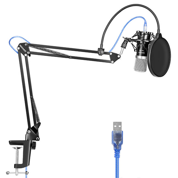 Neewer USB Microphone for Windows and Mac with Stand Mount Table Mounting Clamp Kit for Broadcasting and Sound Recording