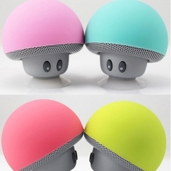 Mushroom Bluetooth Speaker Car Speakers with Sucker Mini Portable Wireless Handsfree Subwoofer by niubility