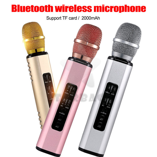 K6 Professional Bluetooth Wireless Microphone Speaker Handheld Microphone Karaoke Mic Music Player Singing Recorder KTV