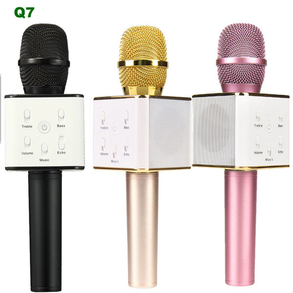 Professional Karaoke Recording Microphones Q7 Q9 Bluetooth Wireless Karaoke Condenser USB Mic Microfone For Mobile Podcast KTV Livestream