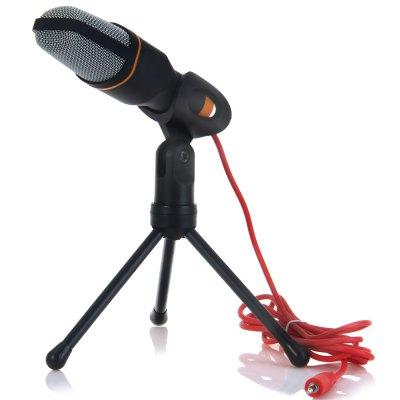 3.5mm plug Wired Professional Omni-directional Condenser Sound Microphone with Stand for PC Laptop Skype Recording