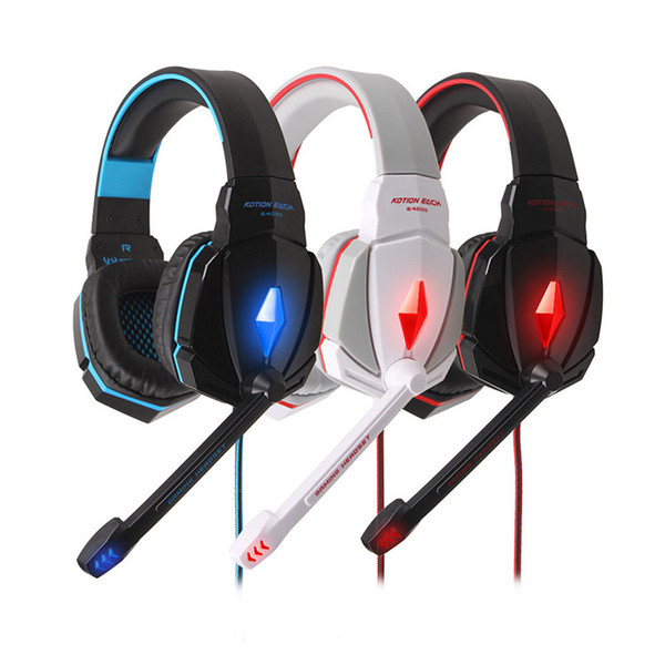 KOTION EACH G4000 Gaming Headset Stereo Music Headphone 2.2M Wired Headband Earphone w/ Mic LED Light Anti-Noise For Computer PC G2000