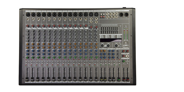 16Channels 2x1800W 4ohm 4 band EQ Double 24Bit DSP Effect Bluetooth Powered Mixer P-16X2