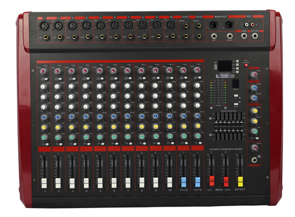 14Channels 3Band EQ 48V Phantom Echo Effect USB Powered Mixer MAX1435