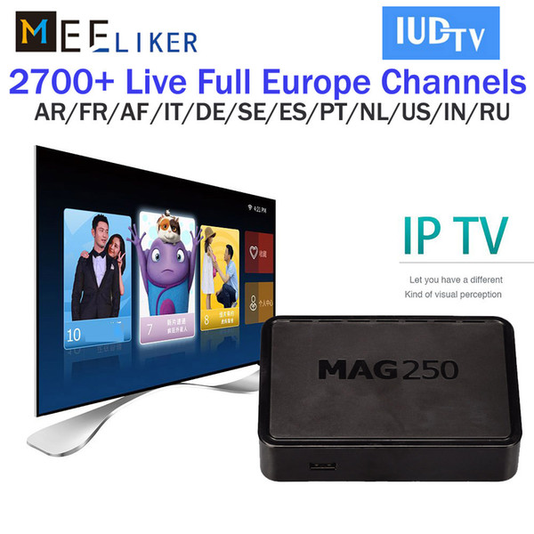 MAG250 IPTV Europe box France UK Germany Spain Italy IUDTV Channels for M3U Smart TV Android Enigma2 Linux MAG 250 Live + VOD Channels