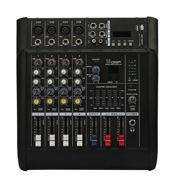 Hot-Sale 4Channel 2x250W USB/SD Powered Mixer PMX402