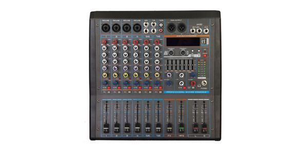 8Channels 3 Band EQ 2x1800W 24Bit DSP Effect Bluetooth Powered Mixer AK8