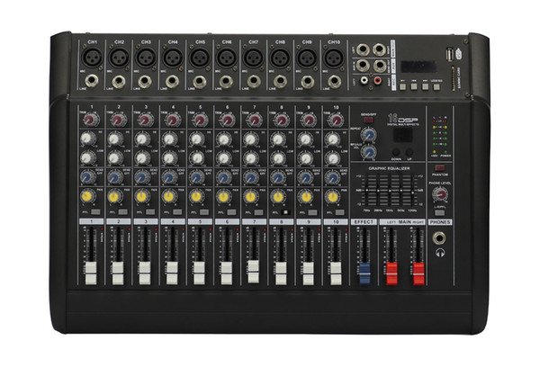 10Channel 2x250W USB/SD Powered Mixer PMX1002