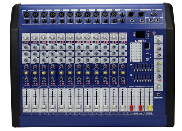 13Channels 2x350W Echo Effect Powered Mixer MQP1335 With USB Input