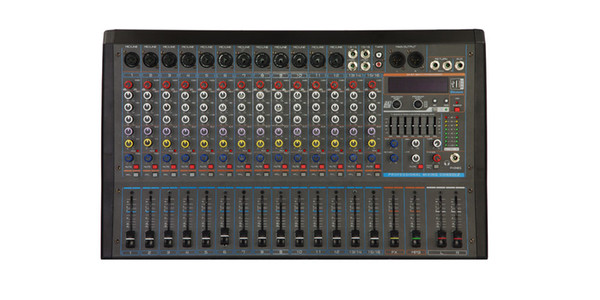 16Channels 3 Band EQ 2x1800W 24Bit DSP Effect Bluetooth Powered Mixer AK16