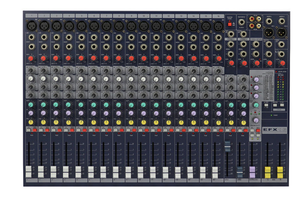 16Channels 3Band EQ 2BUS Output 48V Phantom Audio Mixer EFX16