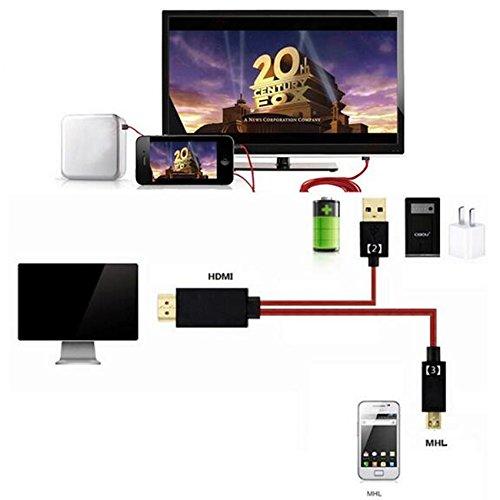 Fun-Home 6.5 Feet 11 Pin Micro USB to HDMI Adapter Cable 1080P HDTV For Samsung Galaxy S5 S4 S3 Note 3 Note 2