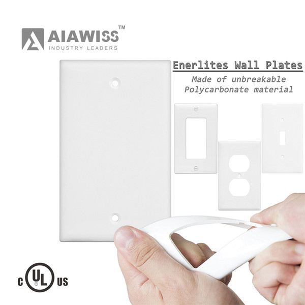 AIAWISS AW029 1-Gang No Device Blank Wall plate, Standard Size, Thermoset, Box Mount, White,Ivory