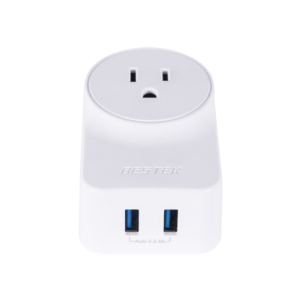 BESTEK WiFi Smart Plug With USB Charging Ports, US wifi plug, Compatible with Alexa and Google Assistant,FCC ETL Listed White-US plug