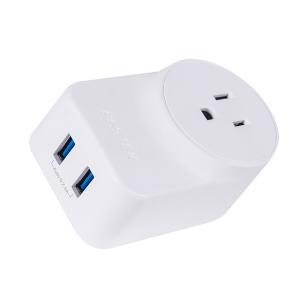 BESTEK WiFi Smart Plug With USB Charging Ports, US wifi plug, Compatible with Alexa and Google Assistant,FCC ETL Listed White MRJ1011