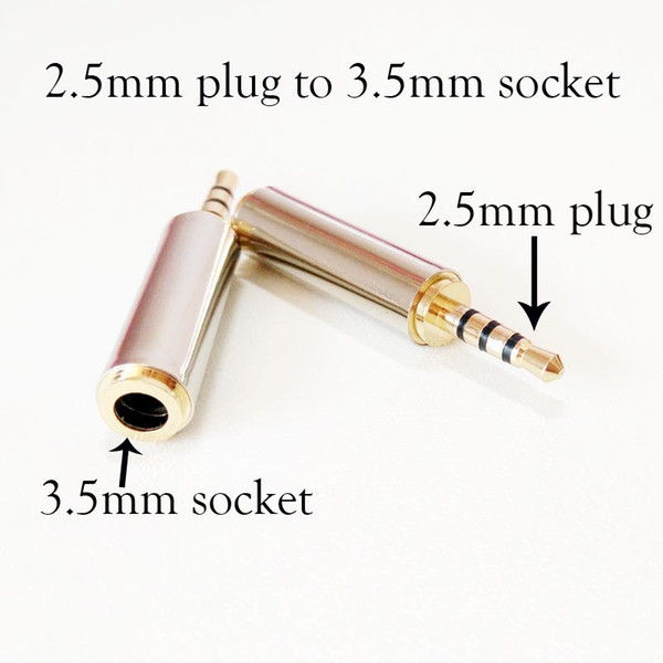 Wholesale AV plug 3.5mm Male Plug to 2.5mm socket Female Jack Audio Video Plug Adapter