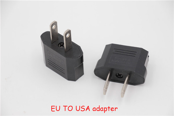 20pcs/lot charger adapter balck Protable EU to US Travel Converter Universal AC Power Plug Power Charger Adapter EU to USA Home Wall Charger