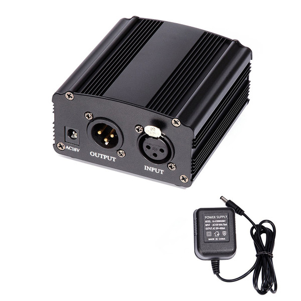 Free Shipping 48V DC Phantom Power Supply For Condenser Computer Vocal Recording Microphone Studio Broadcasting