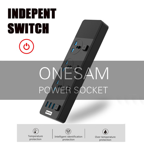 Presale 25pcs OS-T11 3 Power Sockets 3 USB HUB with auto-id identification switch HUB Multi High-Speed 2.1A Switch Portable USB Socket