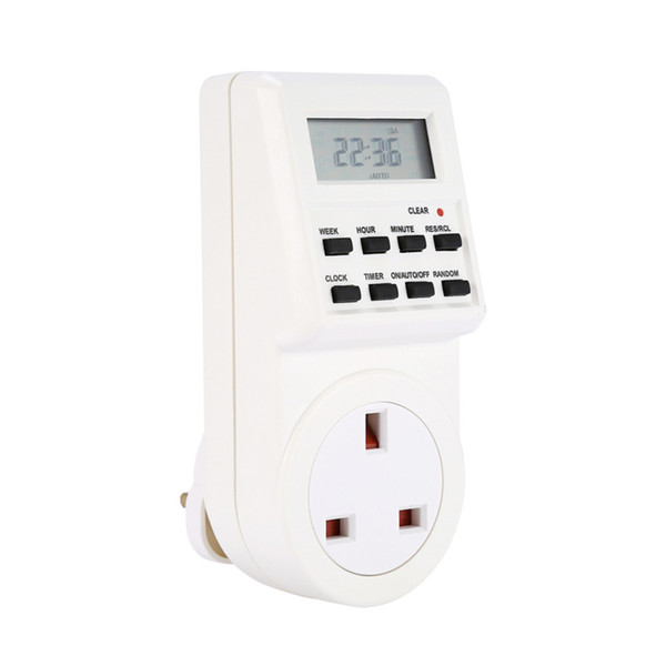 Freeshipping 12/24 Hours 7days/week EU/US/UK/AC Plug Programmable Timer Switch Socket Digital LCD Electronic Plug-in Smart Home