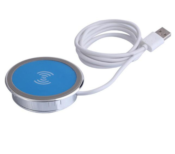 New And Smart Promotional waterproof tabletop wireless furniture module charger ,table round socket